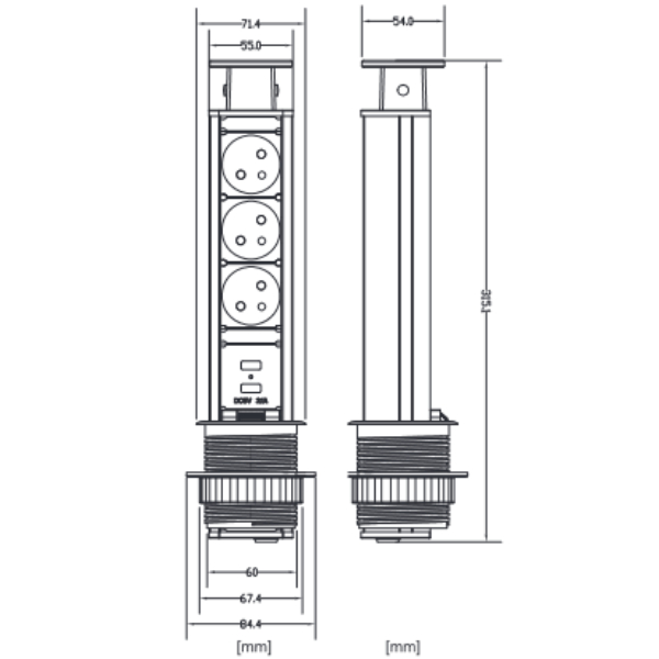 ugradni-produå¾ni-za-nameå¡taj-sa-3-utiänice-i-2xusb-punjaä-crni-orno-1.jpg